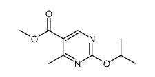 5-Pyrimidinecarboxylic acid, 4-methyl-2-(1-methylethoxy)-, methyl ester结构式