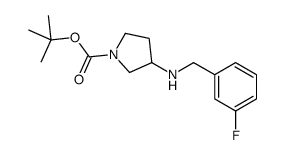 3-(3-氟苄氨基)-吡咯烷-1-羧酸叔丁酯结构式