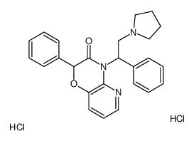 2-phenyl-4-(1-phenyl-2-pyrrolidin-1-ylethyl)pyrido[3,2-b][1,4]oxazin-3-one,dihydrochloride结构式