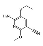 6-amino-5-ethylsulfanyl-2-methoxypyridine-3-carbonitrile结构式
