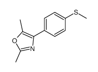 2,5-dimethyl-4-(4-methylsulfanylphenyl)-1,3-oxazole Structure
