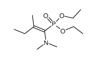 (E)-1-(Diethoxyphosphoryl)-N,N,2-trimethyl-1-buten-1-amin结构式