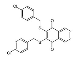 2,3-bis[(4-chlorophenyl)methylsulfanyl]naphthalene-1,4-dione Structure