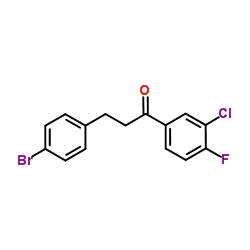 3-(4-Bromophenyl)-1-(3-chloro-4-fluorophenyl)-1-propanone结构式