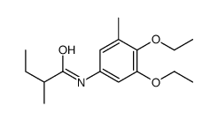 N-(3,4-diethoxy-5-methylphenyl)-2-methylbutanamide结构式