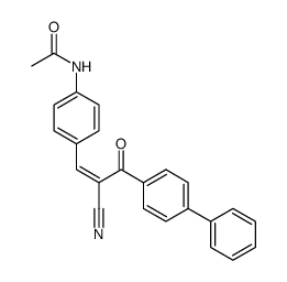 N-[4-((Z)-3-Biphenyl-4-yl-2-cyano-3-oxo-propenyl)-phenyl]-acetamide Structure
