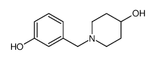 1-[(3-hydroxyphenyl)methyl]piperidin-4-ol结构式