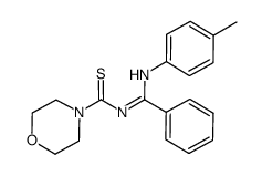 Morpholine-4-carbothioic acid 1-phenyl-1-p-tolylamino-meth-(Z)-ylideneamide Structure
