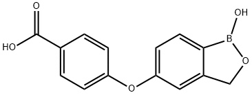 Benzoic acid, 4-[(1,3-dihydro-1-hydroxy-2,1-benzoxaborol-5-yl)oxy]- structure