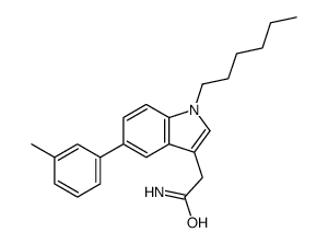 2-[1-hexyl-5-(3-methylphenyl)indol-3-yl]acetamide Structure