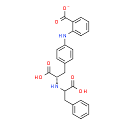 N-(1-carboxy-2-phenylethyl)phenylalanine-4-aminobenzoate结构式