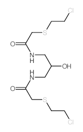 2-(2-chloroethylsulfanyl)-N-[3-[[2-(2-chloroethylsulfanyl)acetyl]amino]-2-hydroxy-propyl]acetamide结构式