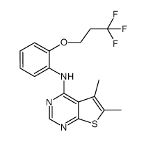 (5,6-dimethylthieno[2,3-d]pyrimidin-4-yl)-(2-(3,3,3-trifluoropropoxy)phenyl)-amine结构式