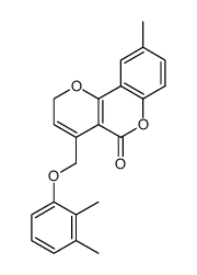 4-(2,3-Dimethyl-phenoxymethyl)-9-methyl-2H-pyrano[3,2-c]chromen-5-one Structure