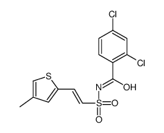 2,4-dichloro-N-[2-(4-methylthiophen-2-yl)ethenylsulfonyl]benzamide结构式