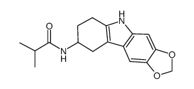 N-(6,7,8,9-tetrahydro-5H-1,3-dioxa-9-aza-cyclopenta[b]fluoren-6-yl)-isobutyramide结构式