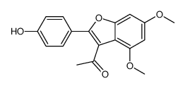 1-[2-(4-hydroxyphenyl)-4,6-dimethoxy-1-benzofuran-3-yl]ethanone Structure