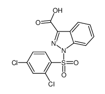1-(2,4-dichlorophenyl)sulfonylindazole-3-carboxylic acid结构式