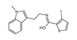 3-iodo-N-[2-(1-methylindol-3-yl)ethyl]thiophene-2-carboxamide结构式