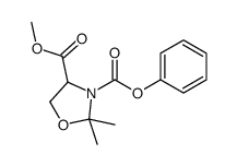 4-O-methyl 3-O-phenyl 2,2-dimethyl-1,3-oxazolidine-3,4-dicarboxylate Structure