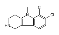 6,7-dichloro-5-methyl-1,2,3,4-tetrahydropyrido[4,3-b]indole Structure