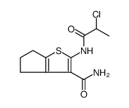 4H-Cyclopenta[b]thiophene-3-carboxamide, 2-[(2-chloro-1-oxopropyl)amino]-5,6-dihydro结构式