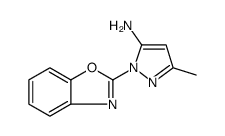 1H-Pyrazol-5-amine, 1-(2-benzoxazolyl)-3-methyl结构式
