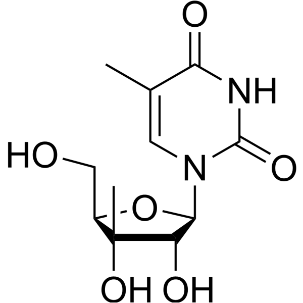 3’-beta-C-Methyl-5-methyluridine Structure