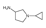 1-cyclopropylpyrrolidin-3-amine结构式