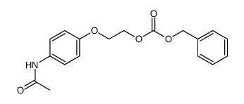 2-(4-acetamidophenoxy)ethyl benzyl carbonate结构式