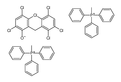methyl(triphenyl)phosphanium,3,4,6-trichloro-2-[(2,3,5-trichloro-6-oxidophenyl)methyl]phenolate结构式