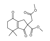 Methyl 7,7-dimethyl-1,4-dioxo-2-methoxycarbonyl-4,5,6,7-tetrahydroindane-2-yl-acetate结构式