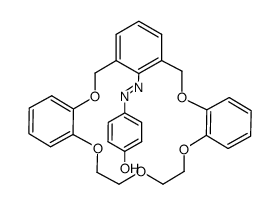 21-(4'-hydroxyphenylazo)-1,4,7,14,23-pentaoxa(7.2.2)orthometaorthobenzenophane Structure