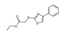 (4-phenyl-thiazol-2-ylsulfanyl)-acetic acid ethyl ester结构式