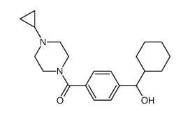 [4-(cyclohexyl-hydroxy-methyl)-phenyl]-(4-cyclopropyl-piperazin-1-yl)-methanone Structure