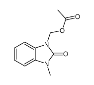 1-acetoxymethyl-3-methyl-1,3-dihydro-benzimidazol-2-one结构式