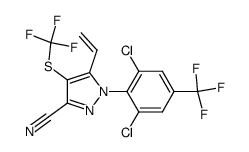 3-cyano-1-(2,6-dichloro-4-trifluoromethylphenyl)-5-(2-ethenyl)-4-trifluoromethylthiopyrazole结构式