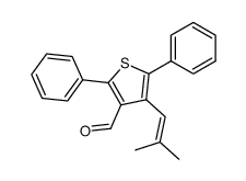 4-(2-Methyl-1-propenyl)-2,5-diphenyl-3-thiophencarbaldehyd结构式