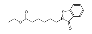 ethyl 6-(3-oxo-2H-benzo[d]isothiazol-2-yl)hexanoate结构式