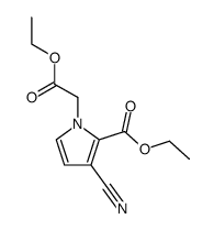 3-cyano-1-ethoxycarbonylmethyl-pyrrole-2-carboxylic acid ethyl ester结构式