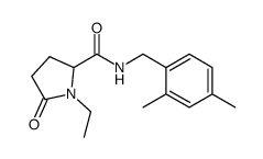 N-[(2,4-dimethylphenyl)methyl]-1-ethyl-5-oxo-prolinamide Structure