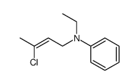 N-ethyl-N-(3-chloro-but-2-enyl)-aniline结构式