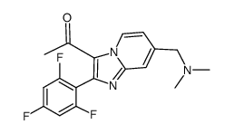 1-[7-dimethylaminomethyl-2-(2,4,6-trifluorophenyl)imidazo[1,2-a]pyridin-3-yl]ethanone Structure