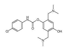 (4-Chloro-phenyl)-carbamic acid 2,5-bis-dimethylaminomethyl-4-hydroxy-phenyl ester结构式