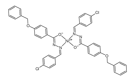 bis[N-4-chlorobenzylidene(4-benzyloxy)benzoylhydrazinato]nickel(II)结构式