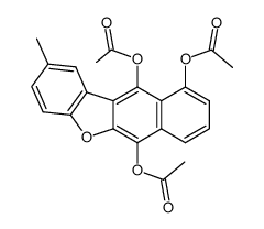 6,10,11-triacetoxy-2-methyl-benzo[b]naphtho[2,3-d]furan Structure