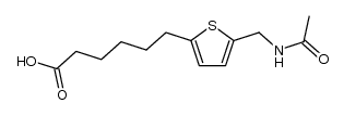 6-[5-(acetylamino-methyl)-[2]thienyl]-hexanoic acid结构式