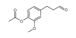 2-methoxy-4-(3-oxopropyl)phenyl ethanoate Structure