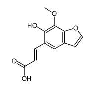 3t-(6-hydroxy-7-methoxy-benzofuran-5-yl)-acrylic acid结构式