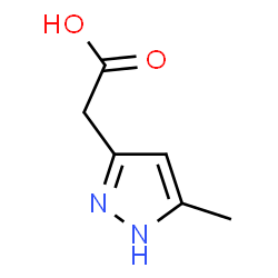 2-(3-methyl-1H-pyrazol-5-yl)acetic acid结构式